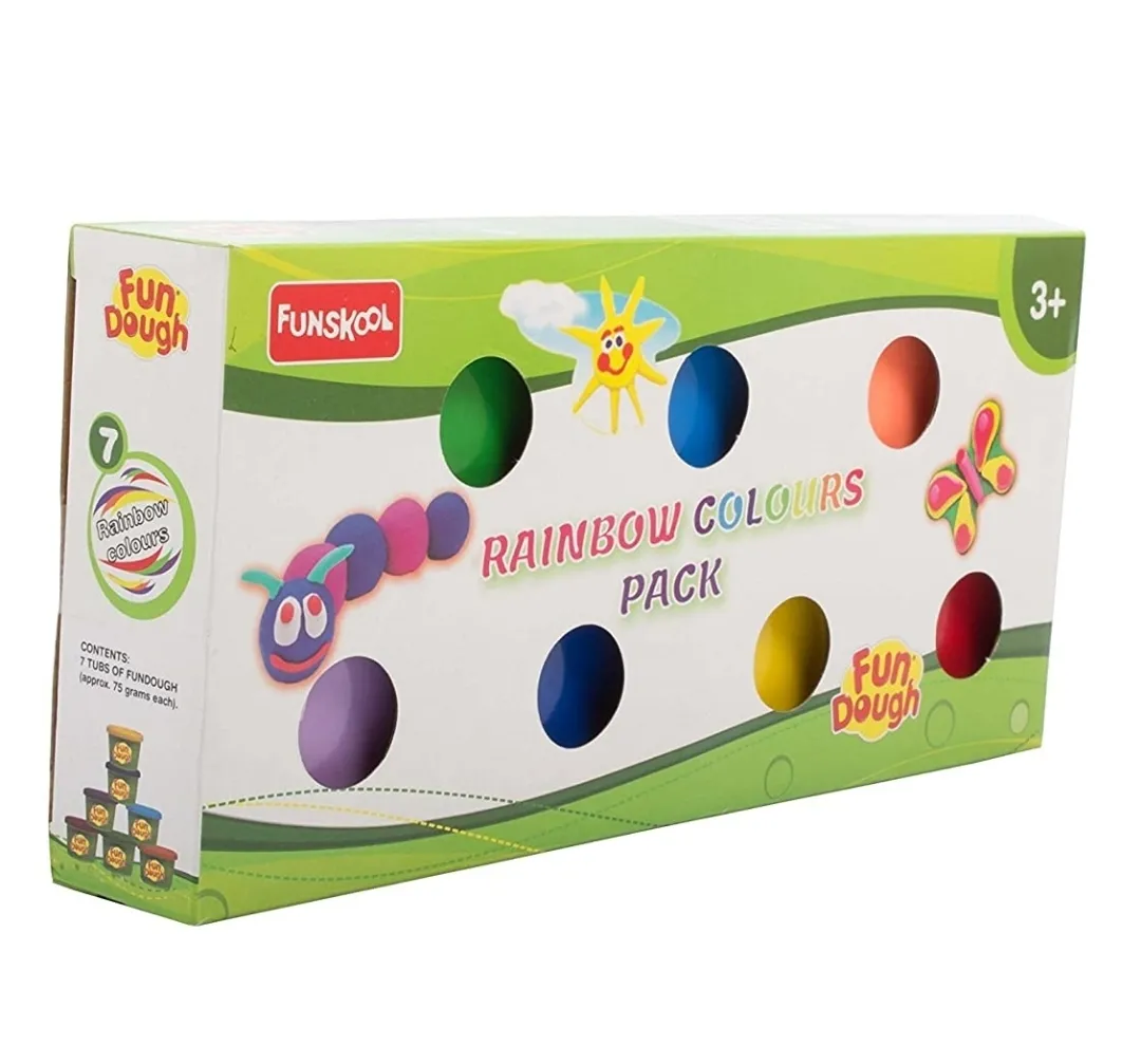 Funskool Fundough Rainbow Colours Multi Colour 7 Colours of Fun Dough