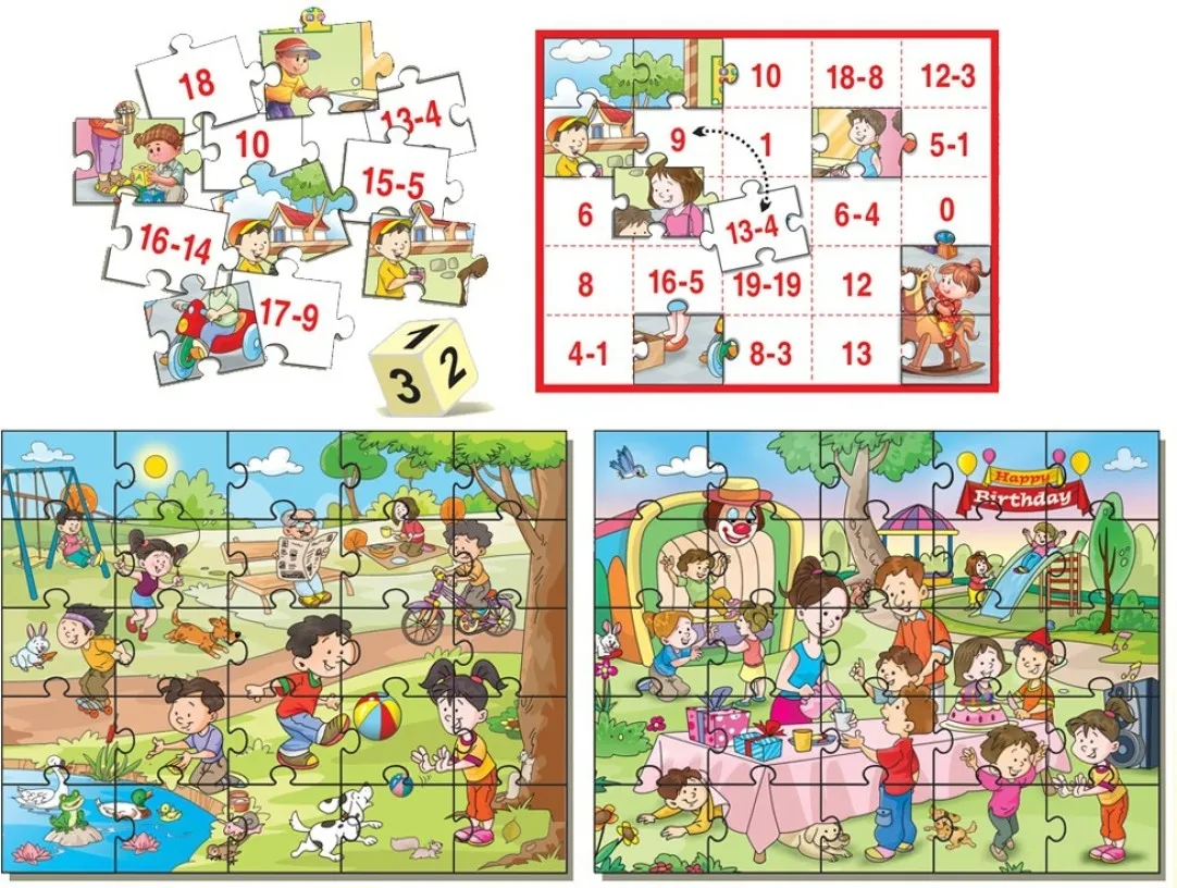 Creatives Math Puzzles Subtraction Mullti Colour