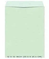 Saya Green Polynet Lined Envelopes, 12"X10" ( 30X25 cm), Pack of 50