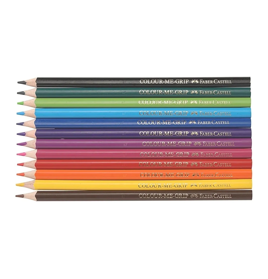 Faber Castell Triangular Water Soluble Colour Pencils Pack of 12