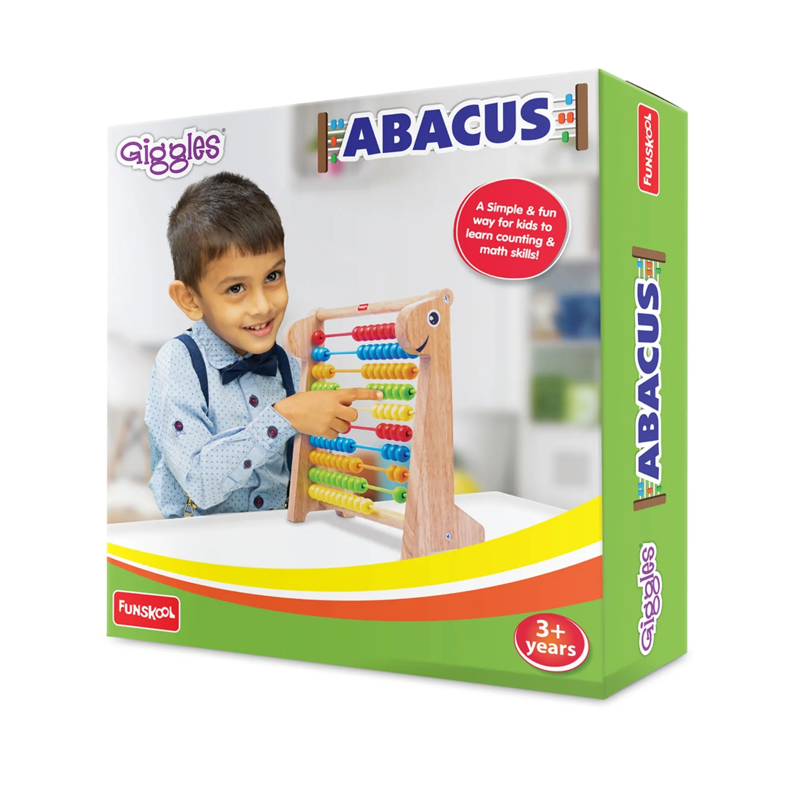 Funskool Giggles Wooden Abacus Educational Toy Multi Colour