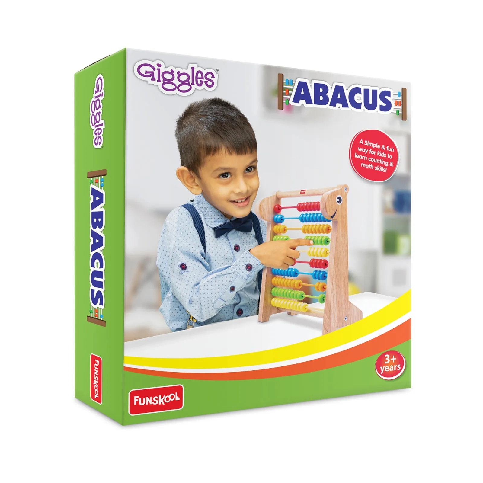 Funskool Giggles Wooden Abacus Educational Toy Multi Colour