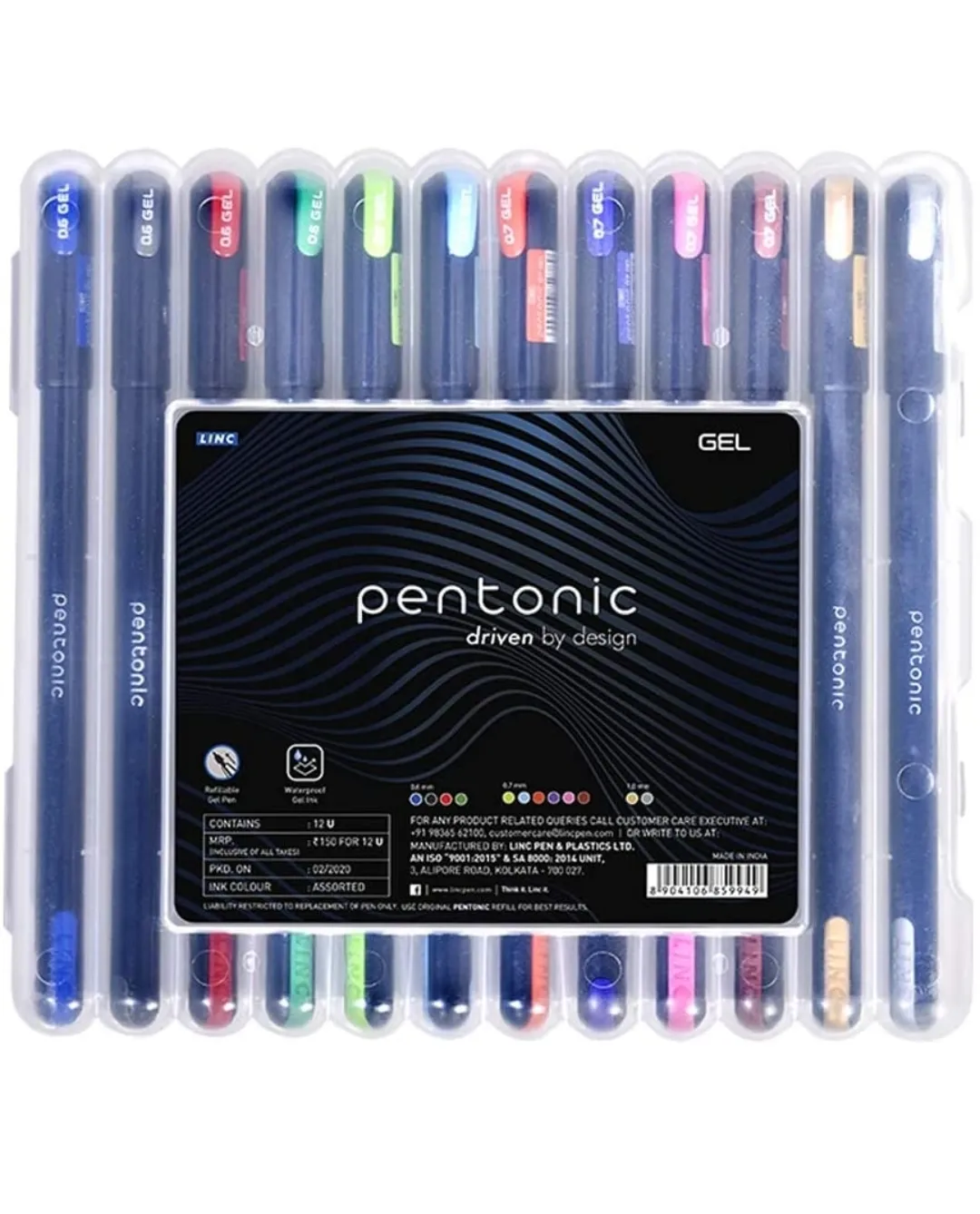 Linc Pentonic Multi Colour Gel Pen 1 Pack of 12 Pen