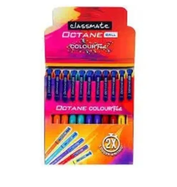 Classmate Octane Ball Colour Fest Series  Blue Pack of 10 Pens