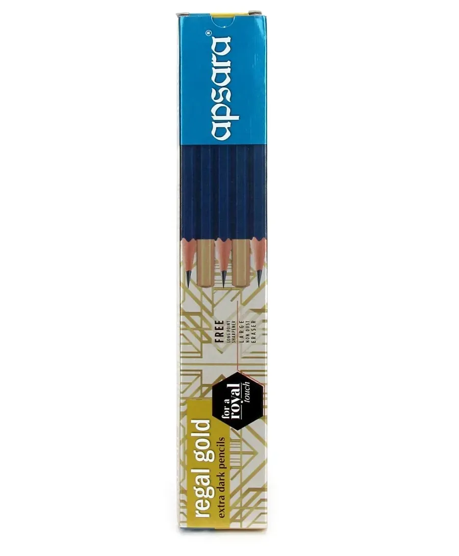 Apsara Regal Gold Extra Dark Pencils, 1 Packs of 10 Pencils
