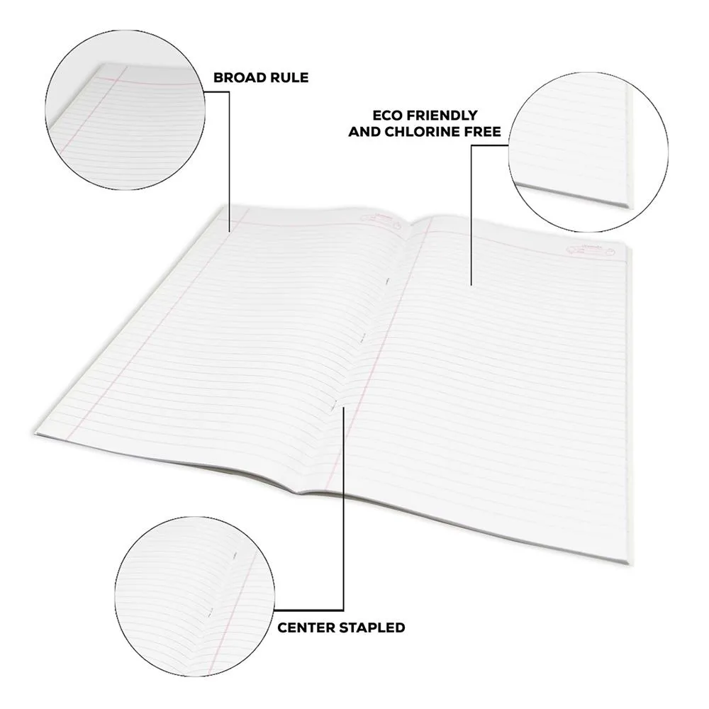 Classmate Soft Cover Four Lines with Gap Notebook 120 Pages 24X18cm Pack of 1