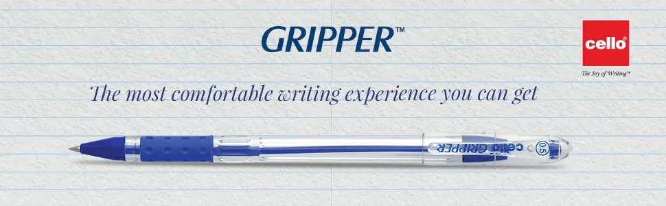 Cello Gripper Ball Point Pen Blue 1 Pack of 10 Pens
