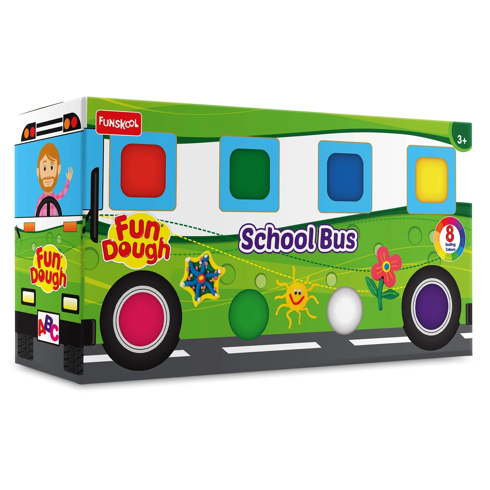 Funskool Fundough School Bus Multi Colour