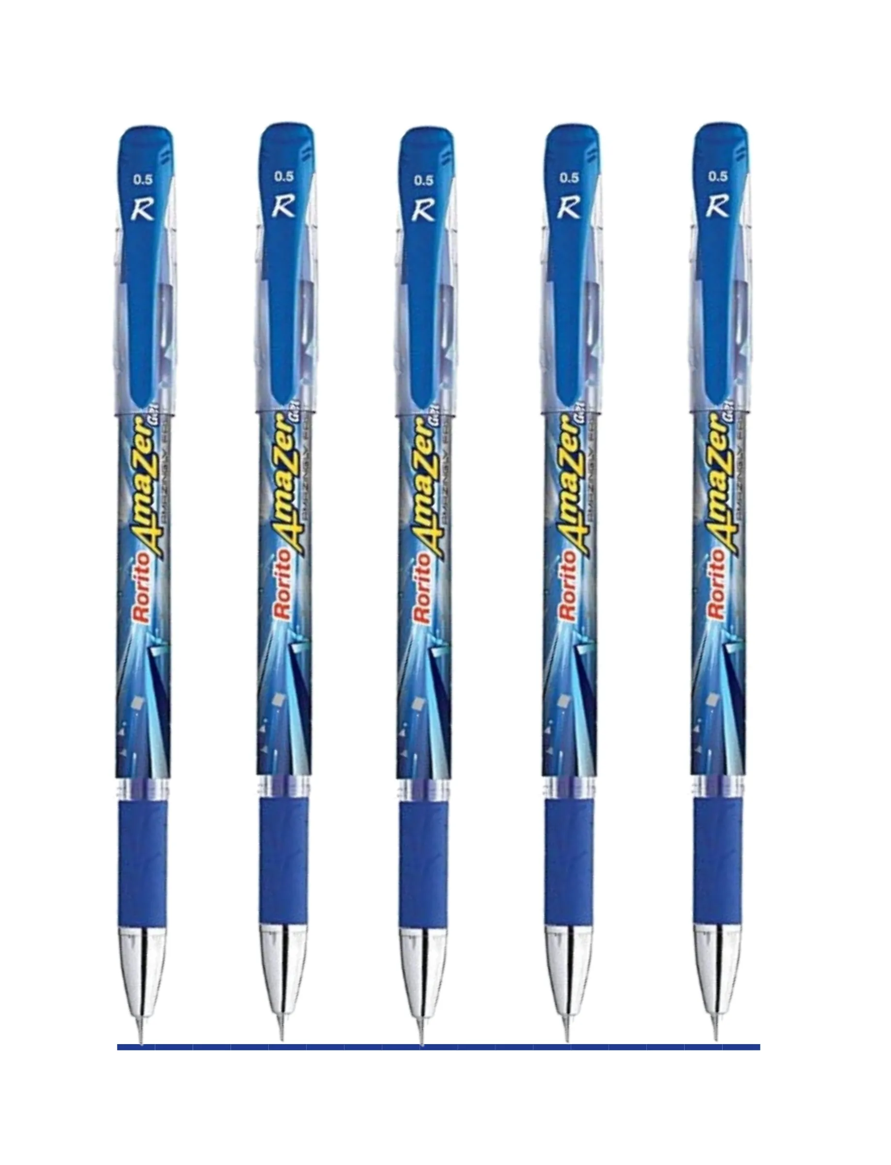 Rorito Amazer Gel Pen | Blue Pack of 5