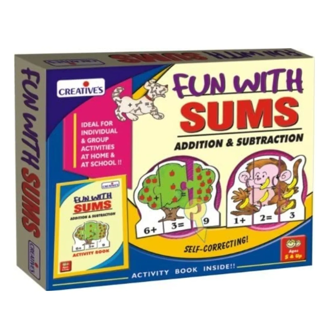 Creatives Fun With Sums Addition and Subtraction Puzzle With Activity Book