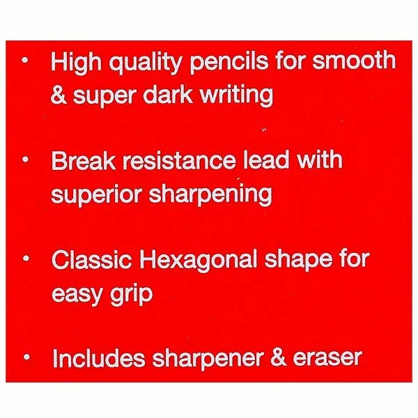 Faber Castell 10 Scrib- O Pencils Hexagonal With 1 Eraser & 1 Sharpener Pack of 10 Pencils