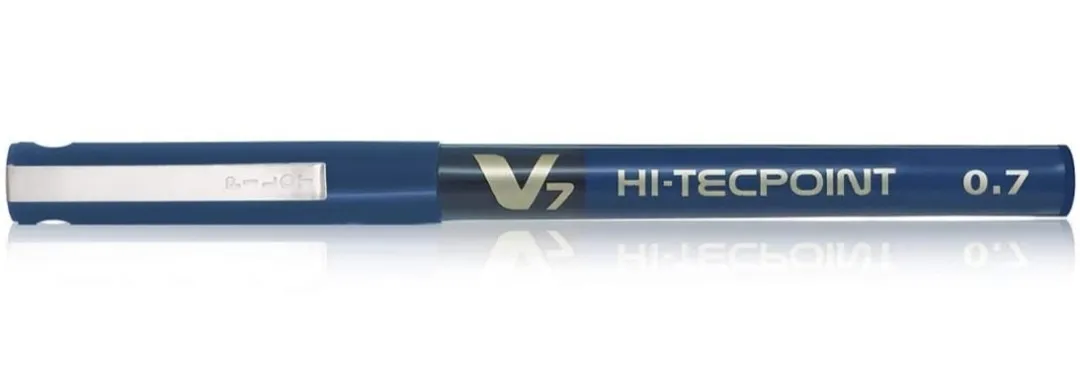 Pilot V7 Liquid Ink Roller Ball Pen - Blue Body, Blue Ink, 0.7 mmPack of 1