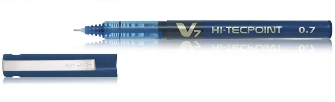 Pilot V7 Liquid Ink Roller Ball Pen - Blue Body, Blue Ink, 0.7 mmPack of 1