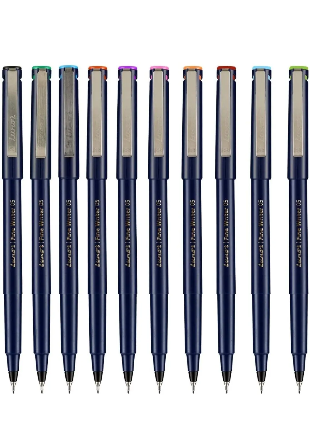 Luxor Finewriter Assorted color, 0.5 mm(Pack of 10 Pen)