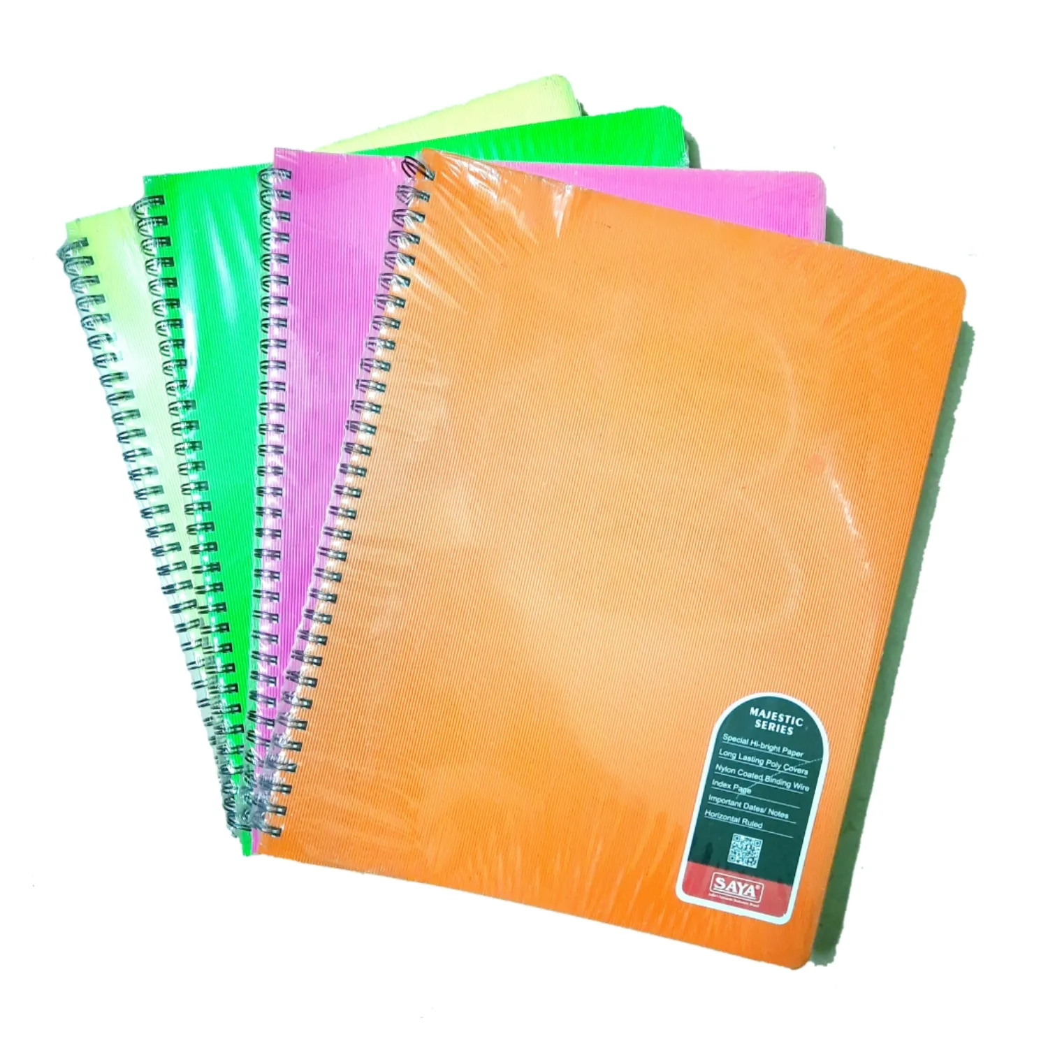 Saya Spiral Notebook, Majestic Series, Single Line, 160 Pages, 27.9 X 21.6 cm, Pack of 1