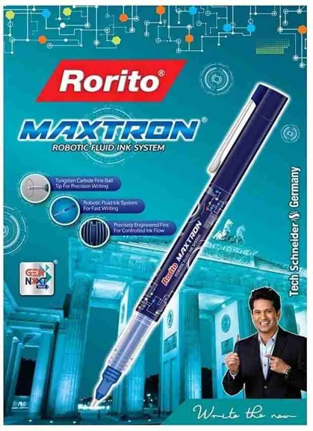 Rorito Maxtron Gel Pen Blue INK (Pack of 1)
