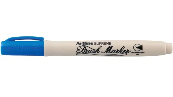 Artline Supreme Brush Marker Pen Blue Colour Marker Pack of 1