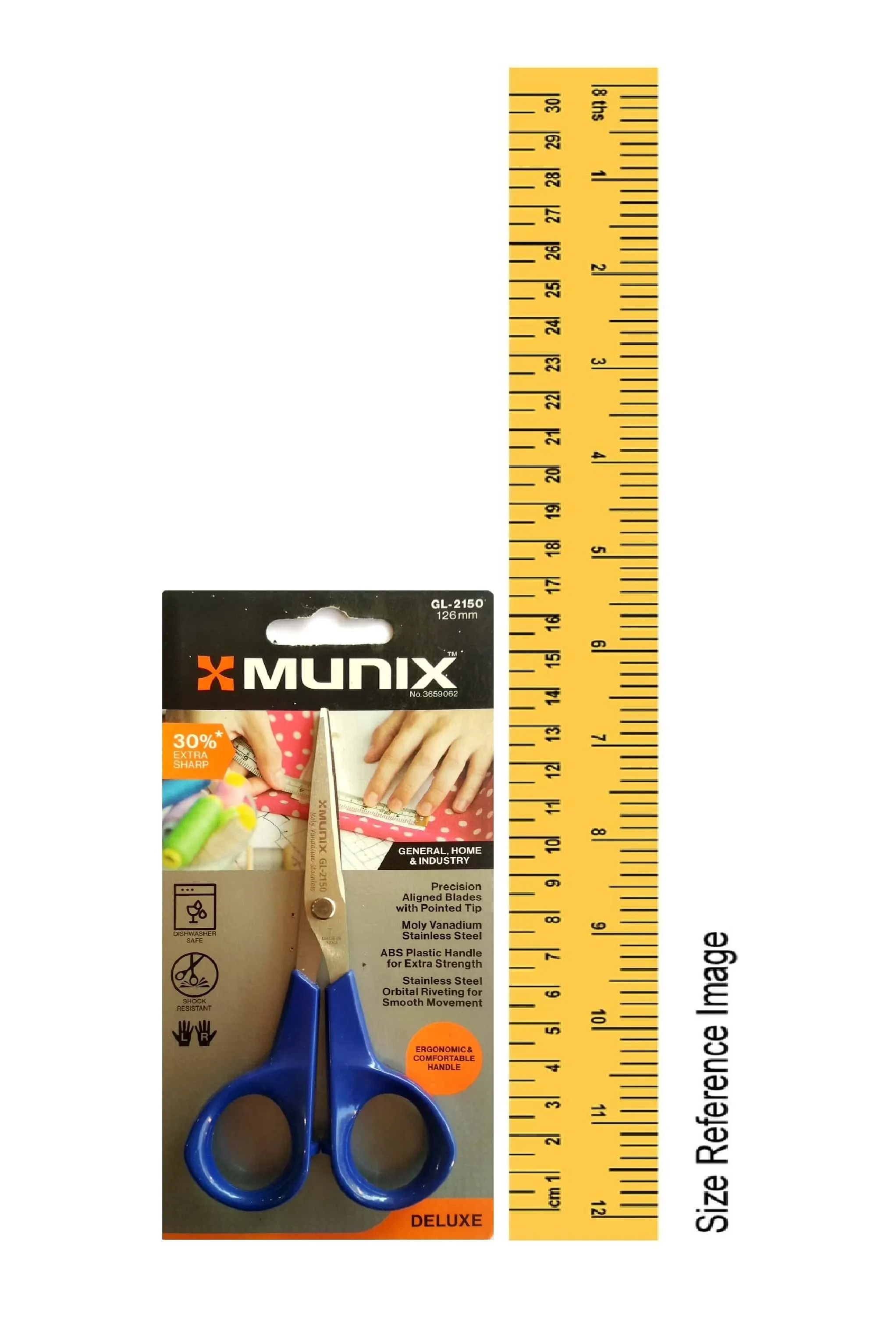 Kangaro Munix Scissors GL-2150  126 mm , ( General, Home & Office ) Pack of 1