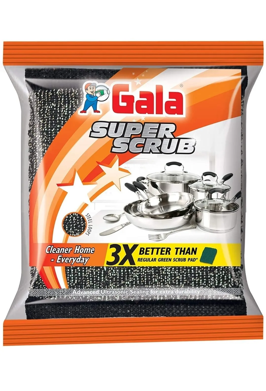 Gala Super Scrub, 3 Time Better Than Regular, Cleaner Home, Pack of 1