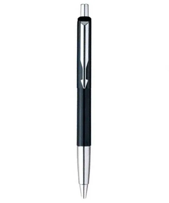 Parker Vector Standard Chrome Trim Ball Pen (Pack of 1) Black